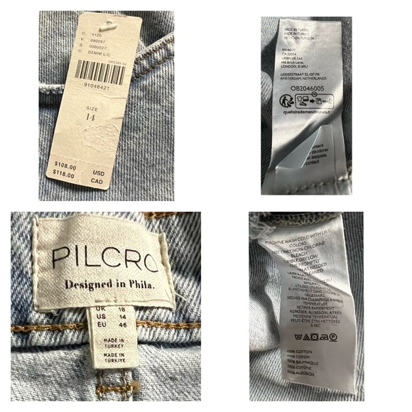 Anthropologie Destroyed Denim Mini Skirt 14 - Picture 12 of 12